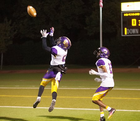 Lemoore's Preston Scott scores on a 33-yard TD pass from quarterback Ty Chambers. 